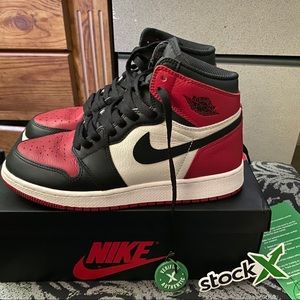 Jordan 1 Bred Toe Size 6.5Y/8W